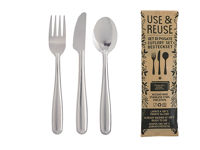 Set de tacamuri Pinti Use&Reuse 3buc, + servetel