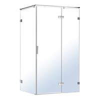 Cabină de duș NEMO 120 * 80 * 195cm, dreapta, leagăn, sticlă transparentă 8mm, oglindă cromată