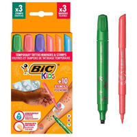 Набор для творчества BIC 56889 Tatuaje temporare, 3 stampile + 3 markere + 10 sabloane Bl/6