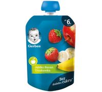 Gerber piure din mere banană, şi căpuşună, 6+ luni, 90 gr