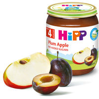 Piure de mere și prune Hipp (4+ luni), 125g