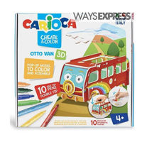 Set de creație Carioca 56977 Set creativ Create&Color 3Dpuzzle Otto Van cu carioci 10 buc