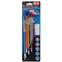 Набор ручных инструментов King Tony 20109MW шестигранники с шаром длинные, цветные 1,5-10мм, 9 пр.