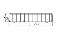 cumpără Separator pentru raft 50x200 mm, metal în Chișinău