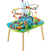 Игровой комплекс для детей Hape E3824 Masă de dezvoltare din lemn Calea ferată prin junglă