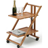 Журнальный столик Arredamenti Italia Simpaty, сервировочный столик на колесах, вишневое дерево