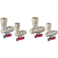 Запорная арматура Ferro Кран угловой с голландкой 3/4, 1/2" ZK2F1520