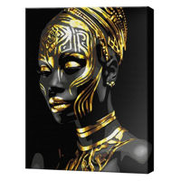 Tablou pe numere BrushMe BSB0002 Pictura pe numere 40x50cm Black Eco Maiestate sclipitoare