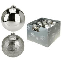 Decor de Crăciun și Anul Nou Promstore 23536 Шар елочный 140mm серебряный