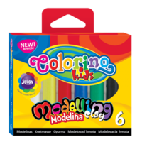 Plasticină modălină 6 cul. 100 gm Colorino