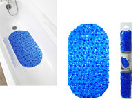 Covoras de baie oval 36X69cm Tendance Bubbles albastru-deschis, PVC