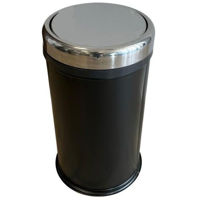 Урна для мусора Hydro S Practic 12l negru, cu capac 0430053