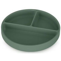 Seturi pentru hrănire bebelușilor Petite&Mars 715817 Farfurie compartimentata din silicon Take&Match Misty Green