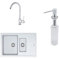 Мойка кухонная со смесителем Franke 114.0633.784 BFG 651-78 + Pola 1.0 + Dozator sapun Alb