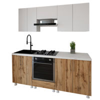 Мебель для кухни Smartex (30094) K3 200сm Alb+Stejar inchis