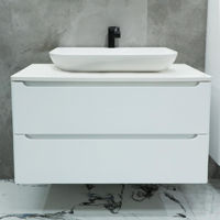 Шкаф под умывальник Bayro подвесной Bergamo 1000 под столешницу белый мат