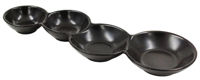 Посуда прочая Tognana 53009 Recipient pentru aperitiv Let's Party 4portii, 28cm, portelan, neagra