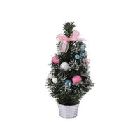 Декоративная ёлка Promstore 49096 Сувенир Елка с украшениями в серебр горшке 26cm