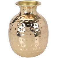 Ваза Holland 42534 Gold металлическая чеканная 14x9cm золотая 4 дизайна