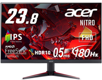 23.8" Monitor Gaming ACER Nitro VG240YM3, IPS 1920x1080 FHD, Black/Red