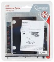 Slim mounting frame for 2.5'' drive to 5.25'' bay, for drive up to  9.5 mm, Gembird, MF-95-01
