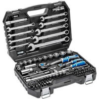Набор ручных инструментов Hoegert Set de capete tubulare si accesorii 1/4, 1/2 85 buc HT1R225