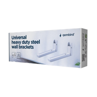 Universal wall brackets heavy duty steel, 30 kg, white, WM-U30-01-W