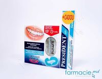 Sistema pentru albirea dintilor INSTANT SMILE kit+Pasta de dinti President Sensitive CADOU