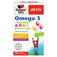 Omega 3 Kids 323mg+Vit.A+D+E+C  N30 caps. masticab.(copii-1, adulti-2/zi) Doppelherz