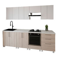 Mobilă pentru bucatarie Smartex (30153) K4 260сm Alb+Stejar Deschis