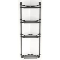 Полка для ванной Teknotel ES059n Raft 4 niveluri 20x27x76cm, metal negru