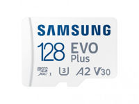 128GB MicroSD (Class 10) UHS-I (U3)+SD adapter, Samsung EVO Plus "MB-MC128KA" (R:130MB/s)