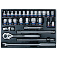 Набор ручных инструментов King Tony 9-4328MR набор 1/2" головок 6 гран. 8-32мм принадл. 28 пр.