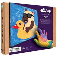 Набор для творчества Okto 20047 Pictură 3D pe numere cu plastilină aerată Air Clay 29x29сm: Capibara