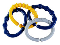 "Baby-Nova" Кольца Многофункциональные (приставка для предметов, для игры, погремушки, подходит как колечко для прорезывания зубов), 0 л