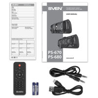 Partybox SVEN "PS-670" 65W, Black, TWS, Bluetooth, FM, USB, microSD, LED-display, RC, 2x4400mA*