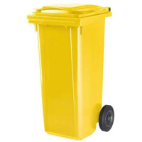 Урна для мусора Hydro S Tomberon plastic cu roti cauciuc, greu, 240 L, galben 8001222