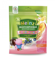 Многозерновая кашка Heinz фруктово - молочная слива, абрикос, черника (12+ мес) 200г