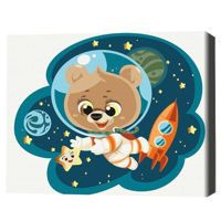 Картина по номерам BrushMe KBS0092FC 30*40 сm (fără cutie) Ursulețul spațial