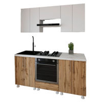 Мебель для кухни Smartex (30088) K3 180сm Alb+Stejar inchis