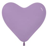 Шар в форме Сердца , цвет Светло-фиолетовый- 25 см