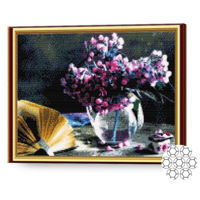 Картина по номерам Art Gallery GA70767 Mozaic cu diamante 40x50cm Flori si carte