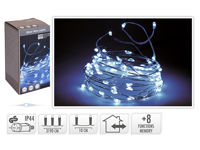 Luminite de Craciun "Fir" 320microLED alb rece, 31.9m, 8 regimuri, cronometru, in/out