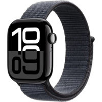 Ceas inteligent Apple Watch Series 10 GPS 42mm Jet Black Aluminium Case with Ink Sport Loop MWWG3