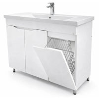 Шкаф под умывальник Mashtab 11815 Print cu cos 100cm Alb