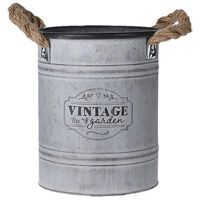 Ghiveci pentru flori Promstore 44543.1 Ghiveci Galeata metalica Vintage, H21cm