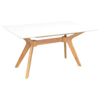 Стол Evelin di Costacurta Raffles Rectangular White/Bella beech 1500x900x750