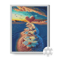 Картина по номерам Art Gallery QB206568 Mozaic cu diamante patrate 40x50cm Drumul inflorit spre dragoste