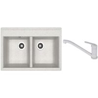 Мойка кухонная со смесителем Dr.Gans Astra 780 + SanDonna F 1066 gri