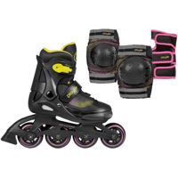 Роликовые коньки Powerslide 880326 Playlife Joker Yellow Glow Combo M 37-40